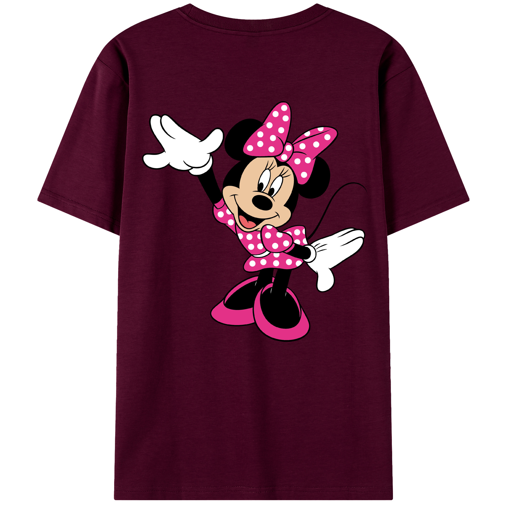 （画像用） ミッキーマウス Mickey Mouse レディース半袖Tシャツ(バックプリント)